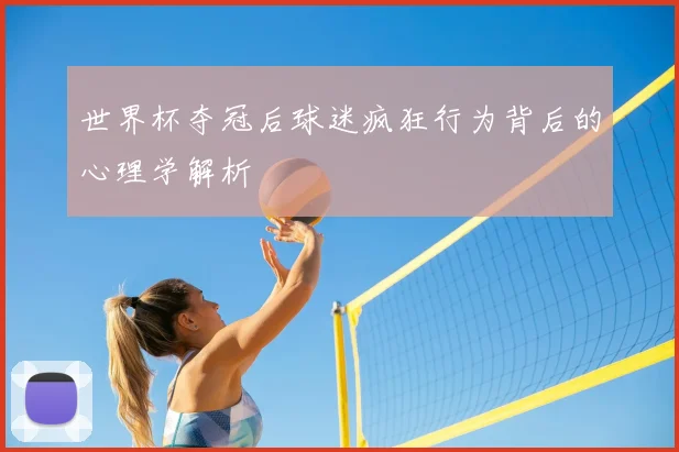 世界杯夺冠后球迷疯狂行为背后的心理学解析